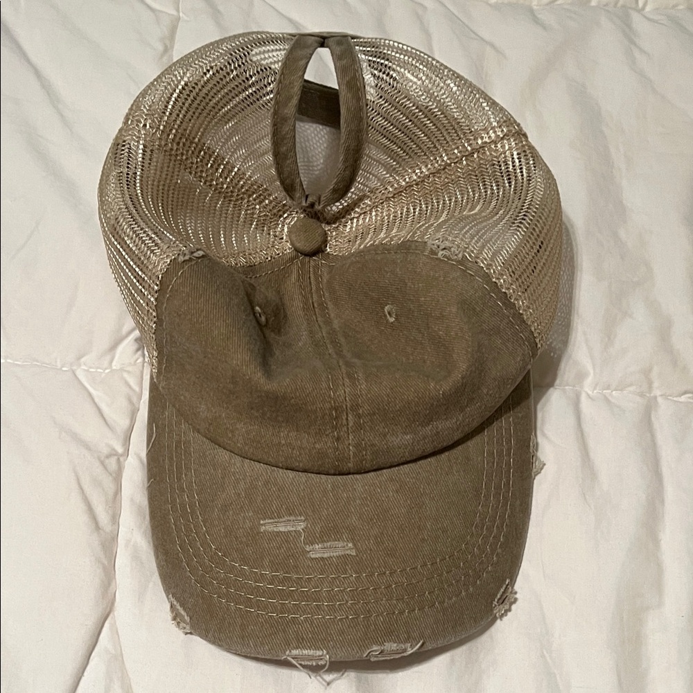 Brown Distressed Trucker Hat